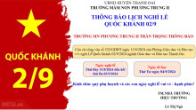 THÔNG BÁO NGHỈ LỄ QUỐC KHÁNH 02/9/2024